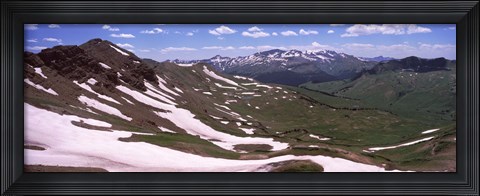 Framed Mountains covered with snow, West Maroon Pass, Crested Butte, Gunnison County, Colorado, USA Print