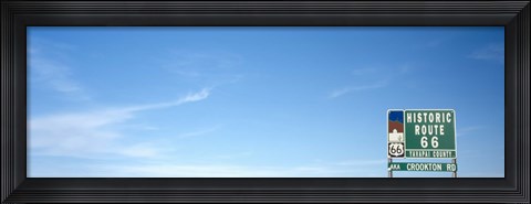 Framed Low angle view of a road sign board, Route 66, Arizona, USA Print