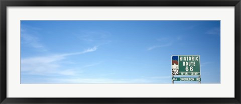 Framed Low angle view of a road sign board, Route 66, Arizona, USA Print