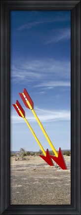Framed Twin arrows in the field, Route 66, Arizona Print