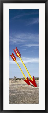 Framed Twin arrows in the field, Route 66, Arizona Print