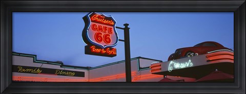 Framed Low angle view of a road sign, Route 66, Arizona, USA Print