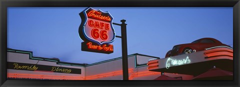 Framed Low angle view of a road sign, Route 66, Arizona, USA Print