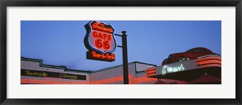 Framed Low angle view of a road sign, Route 66, Arizona, USA Print