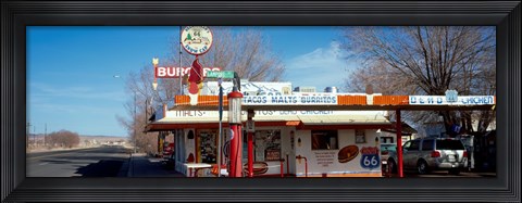 Framed Restaurant on the roadside, Route 66, Arizona, USA Print