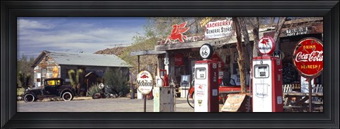 Framed Gas Station on Route 66, Hackberry, Arizona Print