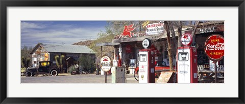 Framed Gas Station on Route 66, Hackberry, Arizona Print