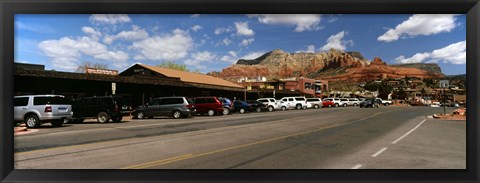 Framed Cars parked at the roadside, Sedona, Coconino County, Arizona, USA Print