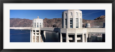 Framed Dam on a river, Hoover Dam, Colorado River, Arizona-Nevada, USA Print