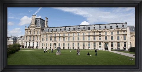 Framed Facade of a museum, Musee Du Louvre, Paris, Ile-de-France, France Print