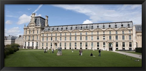 Framed Facade of a museum, Musee Du Louvre, Paris, Ile-de-France, France Print