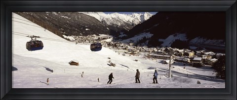 Framed Ski lift in a ski resort, Sankt Anton am Arlberg, Tyrol, Austria Print