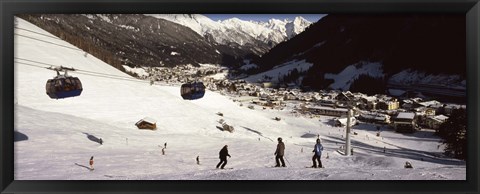 Framed Ski lift in a ski resort, Sankt Anton am Arlberg, Tyrol, Austria Print