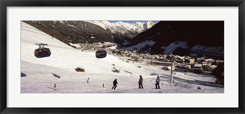 Framed Ski lift in a ski resort, Sankt Anton am Arlberg, Tyrol, Austria Print