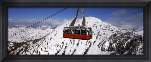Framed Overhead cable car in a ski resort, Snowbird Ski Resort, Utah Print