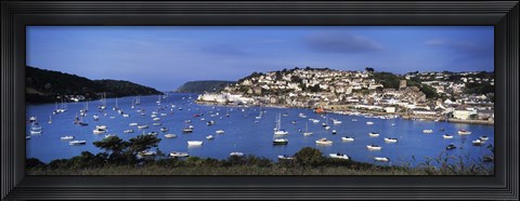 Framed Town on an island, Salcombe, South Hams, Devon, England Print