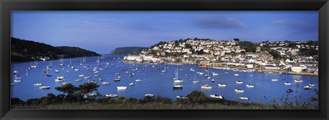 Framed Town on an island, Salcombe, South Hams, Devon, England Print