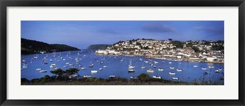 Framed Town on an island, Salcombe, South Hams, Devon, England Print