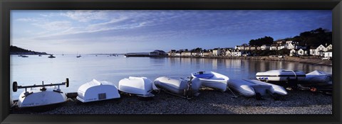Framed Boats on the beach, Instow, North Devon, Devon, England Print