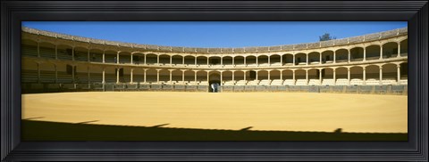 Framed Bullring, Plaza de Toros, Ronda, Malaga, Andalusia, Spain Print