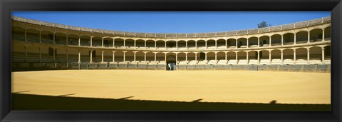 Framed Bullring, Plaza de Toros, Ronda, Malaga, Andalusia, Spain Print