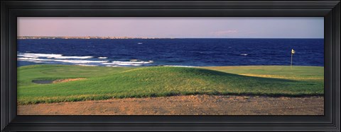 Framed Golf course at dusk, The Cascades Golf And Country Club, Soma Bay, Hurghada, Egypt Print