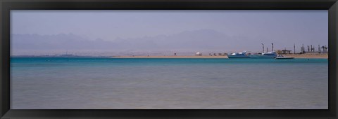 Framed Ship on the coast, Soma Bay, Hurghada, Egypt Print