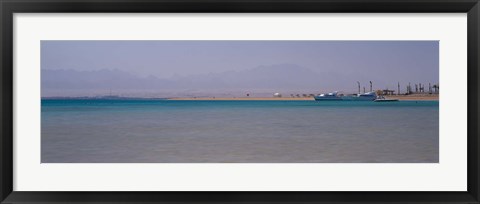 Framed Ship on the coast, Soma Bay, Hurghada, Egypt Print