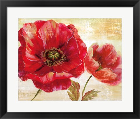 Framed Passion for Poppies I Print