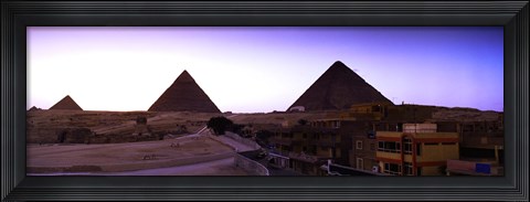 Framed Pyramids at sunset, Giza, Egypt Print