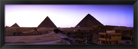 Framed Pyramids at sunset, Giza, Egypt Print