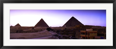 Framed Pyramids at sunset, Giza, Egypt Print