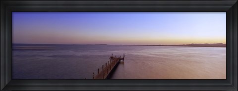 Framed Pier in the sea, Ras Um Sid, Sharm al-Sheikh, Sinai Peninsula, Egypt Print