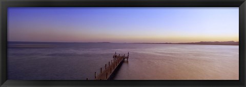 Framed Pier in the sea, Ras Um Sid, Sharm al-Sheikh, Sinai Peninsula, Egypt Print