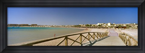 Framed Pier on the beach, Soma Bay, Hurghada, Egypt Print