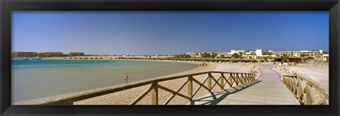 Framed Pier on the beach, Soma Bay, Hurghada, Egypt Print