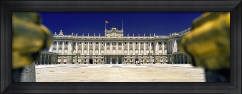 Framed Facade of a palace, Madrid Royal Palace, Madrid, Spain Print