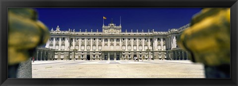 Framed Facade of a palace, Madrid Royal Palace, Madrid, Spain Print