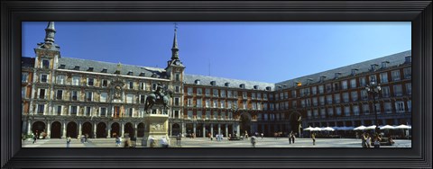 Framed Tourists at a palace, Plaza Mayor, Madrid, Spain Print