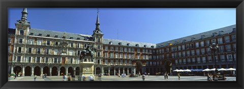 Framed Tourists at a palace, Plaza Mayor, Madrid, Spain Print