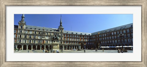 Framed Tourists at a palace, Plaza Mayor, Madrid, Spain Print