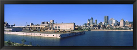 Framed City at the waterfront, Montreal, Quebec, Canada 2009 Print