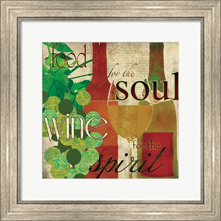 Framed Wine for the Spirit Print