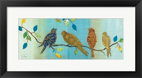 Framed Bird Chat I Print