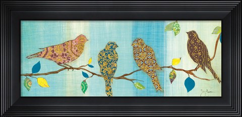 Framed Bird Chat II Print