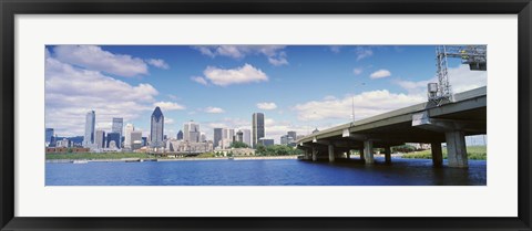 Framed Bridge across a canal, Lachine Canal, Autoroute Bonaventure, Montreal, Quebec, Canada 2009 Print