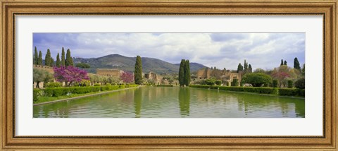 Framed Pond at a villa, Hadrian&#39;s Villa, Tivoli, Lazio, Italy Print