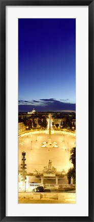 Framed Town square with St. Peter&#39;s Basilica in the background, Piazza del Popolo, Rome, Italyy (vertical) Print