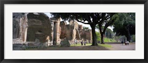 Framed Tourists at a villa, Hadrian&#39;s Villa, Tivoli, Lazio, Italy Print