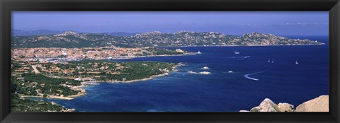 Framed Island in the sea, Capo D&#39;Orso, Palau, Sardinia, Italy Print